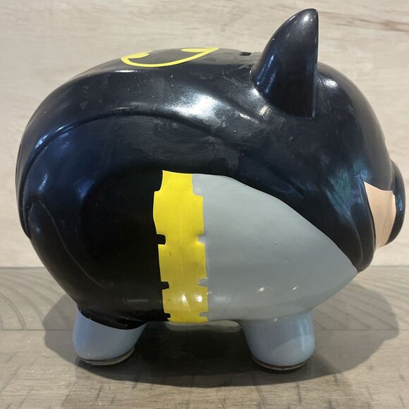 Batman DC Comics Ceramic Coin Piggy Bank F.A.B. Starpoint Novelty no stopper - Picture 3 of 7